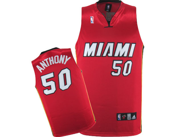 Branded NBA Miami Heat Joel Anthony Swingman Alternate Adidas Jerseys Cotton